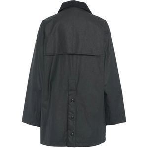 Belstaff, Jassen, Dames, Zwart, S, Katoen, Zwarte Katoenen Lichtgewicht Jas Aw 24