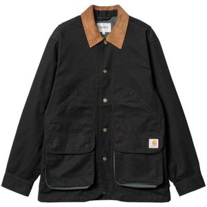 Carhartt Wip, Heston Jack - Katoenen canvas, Regular fit Zwart, Heren, Maat:L