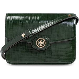 Tory Burch, Tassen, Dames, Groen, ONE Size, Leer, Robinson Schoudertas