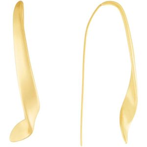 Dansk Copenhagen, Accessoires, Dames, Geel, ONE Size, Gouden Swirl Oorbel met Unieke Afwerking