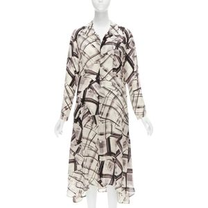 Yohji Yamamoto Pre-owned, Pre-owned, Dames, Beige, S, Pre-owned Silk dresses