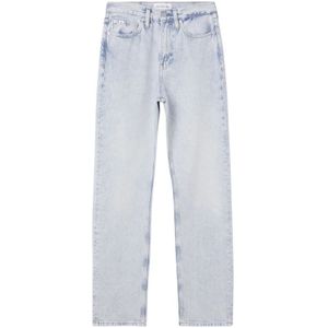 Calvin Klein, Jeans, Dames, Blauw, W27 L30, Klassieke High Rise Straight Jeans