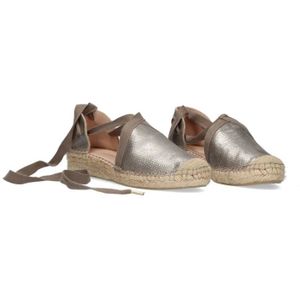 Fred De La Bretoniere, Schoenen, Dames, Bruin, 37 EU, Jute, Taupe Shiny Espadrilles met Jute Sole