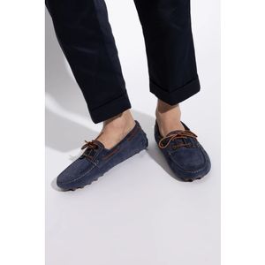 Tod's, Schoenen, Heren, Blauw, 44 EU, Suède, Suede loafers