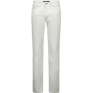 Gardeur, Jeans, Heren, Wit, W33 L36, Katoen, Witte Katoenen Slim Fit Zomerbroek