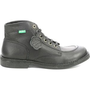 Kickers, Schoenen, Heren, Zwart, 43 EU, Leer, Comfort Leren Veterschoenen