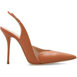 Casadei, Schoenen, Dames, Bruin, 39 EU, Leer, Rode pumps