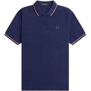 Fred Perry, Tops, Dames, Blauw, S, Twin Tipped Polo Shirt French Navy