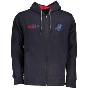 U.s. Polo Assn., Sweatshirts & Hoodies, Heren, Blauw, 2Xl, Katoen, Blauwe Hoodie met Logo Borduursel