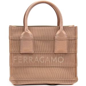 Salvatore Ferragamo, Tassen, Dames, Beige, ONE Size, Strand Tote Tas