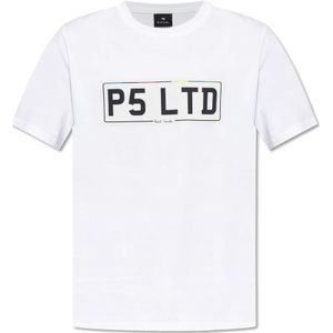 PS By Paul Smith, Tops, Heren, Wit, S, Katoen, Bedrukt T-shirt
