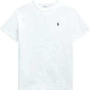 Polo Ralph Lauren, Tops, Heren, Wit, L, Katoen, Witte Katoenen Regular Fit T-shirt