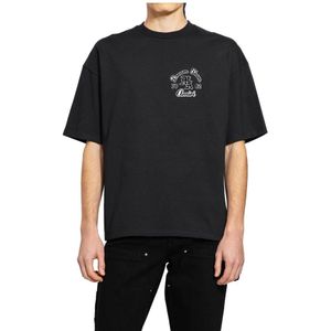 Amiri, Tops, Heren, Zwart, M, Dream Team Logo Print Oversized Tee