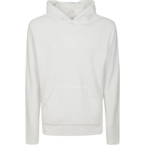 04651/ A trip in a bag, Sweatshirts & Hoodies, Heren, Wit, L, Katoen, Witte Katoenen Hoodie met Grote Zak