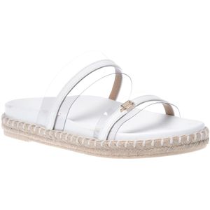 Baldinini, Slipper in white nappa leather Wit, Dames, Maat:36 EU