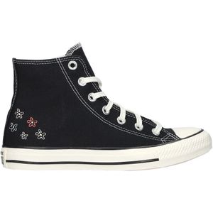 Converse, Schoenen, Dames, Zwart, 38 EU, Canvas Hoge Sneakers Bloemenprint