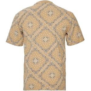 Karl Kani, Tops, Heren, Beige, L, Kleine Handtekening Paisley Overhemd