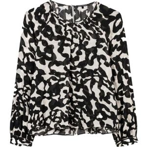 Luisa Cerano, Blouses & Shirts, Dames, Zwart, XL, Blouse met dierenprint en raglanmouwen