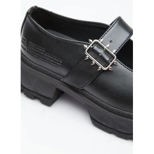 Virón, Schoenen, Dames, Zwart, 38 EU, Katoen, Mary Jane Spike Buckle Schoenen