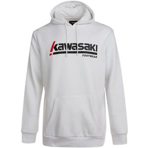 Kawasaki, Sweatshirts & Hoodies, Heren, Wit, L, Retro Style Hooded Sweatshirt White