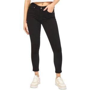 Fracomina, Zwarte Skinny Push Up Jeans Zwart, Dames, Maat:W26