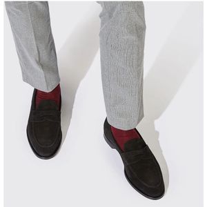 Scarosso, Schoenen, Heren, Zwart, 46 EU, Suède, Klassieke zwarte suède loafers