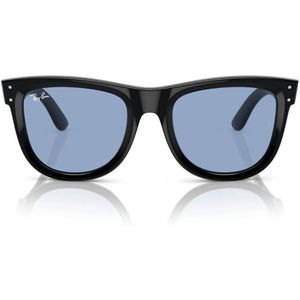 Ray-Ban, Accessoires, unisex, Zwart, 53 MM, Wayfarer Reverse Zonnebril Zwart Blauw