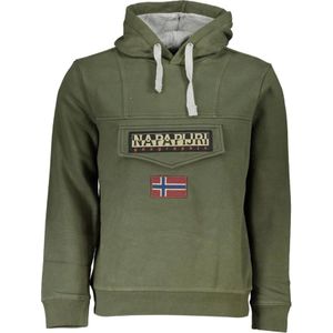 Napapijri, Sweatshirts & Hoodies, Heren, Groen, S, Katoen, Hoodies