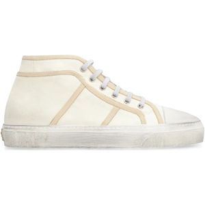 Dolce & Gabbana, Schoenen, Heren, Beige, 43 1/2 EU, Mid-Top Sneakers Stijlvol Comfortabel Casual