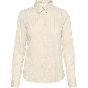 Part Two, Blouses & Shirts, Dames, Veelkleurig, M, Katoen, Feminine gestreepte blouse met overhemdkraag