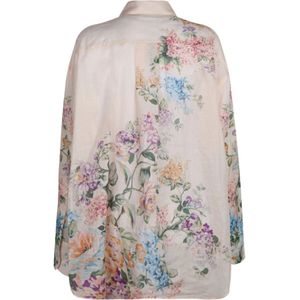 Zimmermann, Blouses & Shirts, Dames, Veelkleurig, M, Bloemenprint Overhemd