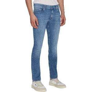 7 For All Mankind, Jeans, Heren, Blauw, W34, Slim-fit jeans