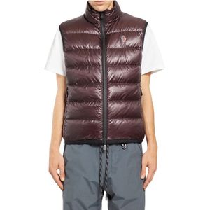 Moncler, Jassen, Heren, Bruin, XL, Nylon, Bruine Technische Donsvest