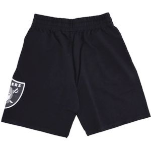 New Era, Korte broeken, Heren, Zwart, S, Katoen, Raiders Trainingspak Shorts Zwart Katoen