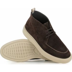 Officine Creative, Schoenen, Heren, Bruin, 42 1/2 EU, Suède, Donkerbruine Suède Chukka Laarzen