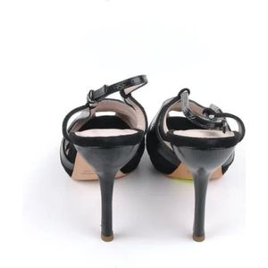 Jil Sander Pre-owned, Pre-owned, Dames, Zwart, 39 EU, Leer, Tweedehands Pumps