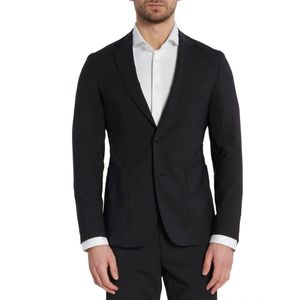 Hugo Boss, Elegant Zwart Wol Blazer Zwart, Heren, Maat:3XL