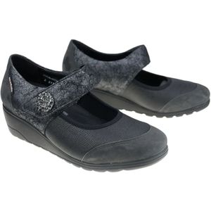 Mephisto, Schoenen, Dames, Grijs, 42 1/2 EU, Leer, Comfortabele dames ballerina - brede pasvorm