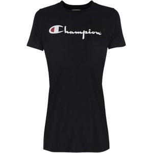Champion, Tops, Dames, Zwart, S, T-shirt; lange top;