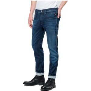 Replay, Hyperflex Anbass Slim Fit Jeans Blauw, Heren, Maat:W32 L36