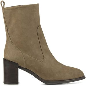 Unisa, Schoenen, Dames, Beige, 41 EU, Suède, Taupe Suède Enkellaarsjes