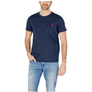 U.s. Polo Assn., Heren T-Shirt Mick Collectie Lente/Zomer Blauw, Heren, Maat:S