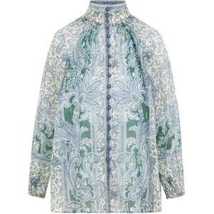 Zimmermann, Blouses & Shirts, Dames, Groen, S, Multicolor Paisley Blouse