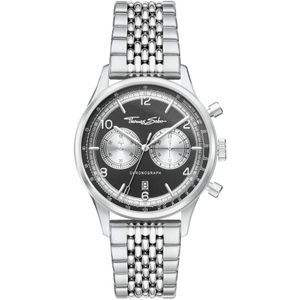 Thomas Sabo, Rebel at Heart Chronograaf in Zilver/Zwart Grijs, Heren, Maat:ONE Size