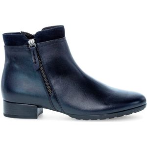 Gabor, Schoenen, Dames, Blauw, 38 EU, Navy Leren Enkellaarzen