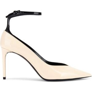 Saint Laurent, Schoenen, Dames, Beige, 34 EU, Leer, Beige Patent Leren Pumps Ss 22