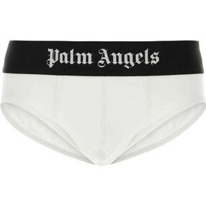 Palm Angels, Ondergoed, Heren, Wit, XL, Katoen, Stretch katoenen slip set