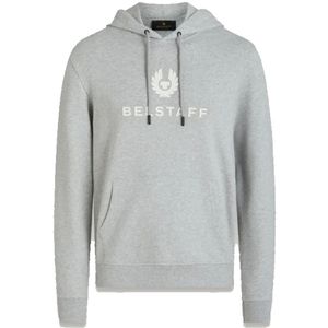 Belstaff, Sweatshirts & Hoodies, Heren, Grijs, S, Katoen, Kleur-Blok Sweatshirt Hoodie - Oud Zilver