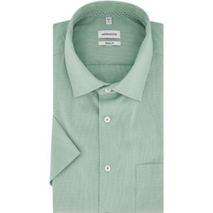 Seidensticker, Overhemden, Heren, Groen, 3Xl, Katoen, Casual korte mouw groen geruit overhemd