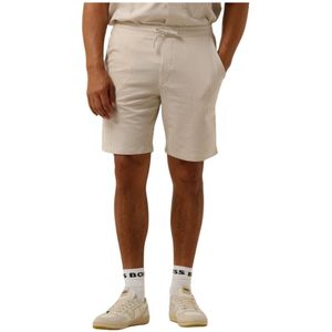 Selected Homme, Korte broeken, Heren, Beige, S, Katoen, Taupe Seersucker Jersey Shorts voor Heren